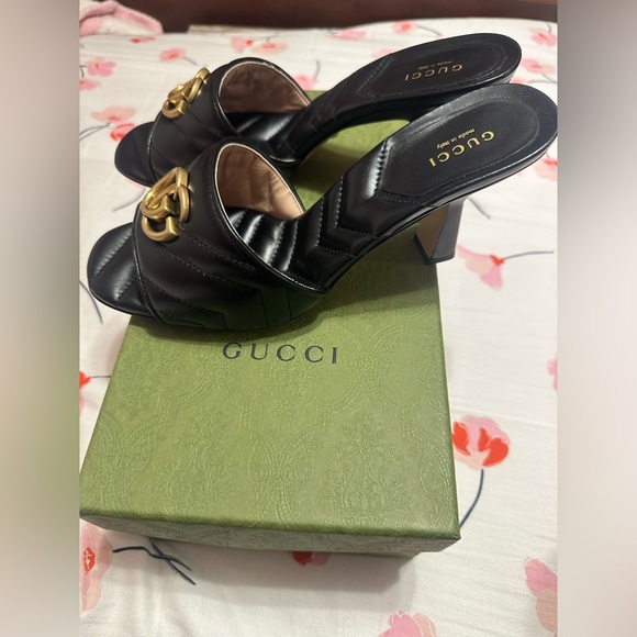 NWT Authentic Gucci double G marmont heels - Picture 2 of 9
